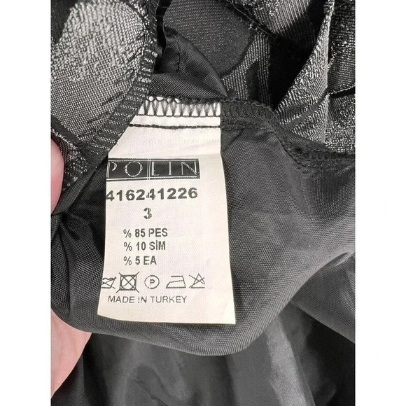 Polin Dress Black and Gray Lace Dress Gorgeous Tag States 3 Fits Larger EUC - Picture 8 of 8